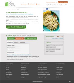 Web Design by pb for Eat Your Books LLC | Design: #5528964
