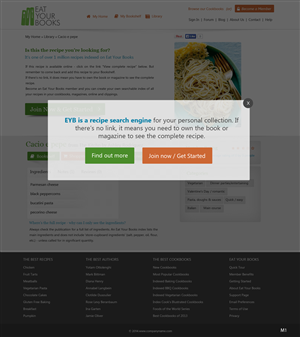Web Design by pb for Eat Your Books LLC | Design: #5528966
