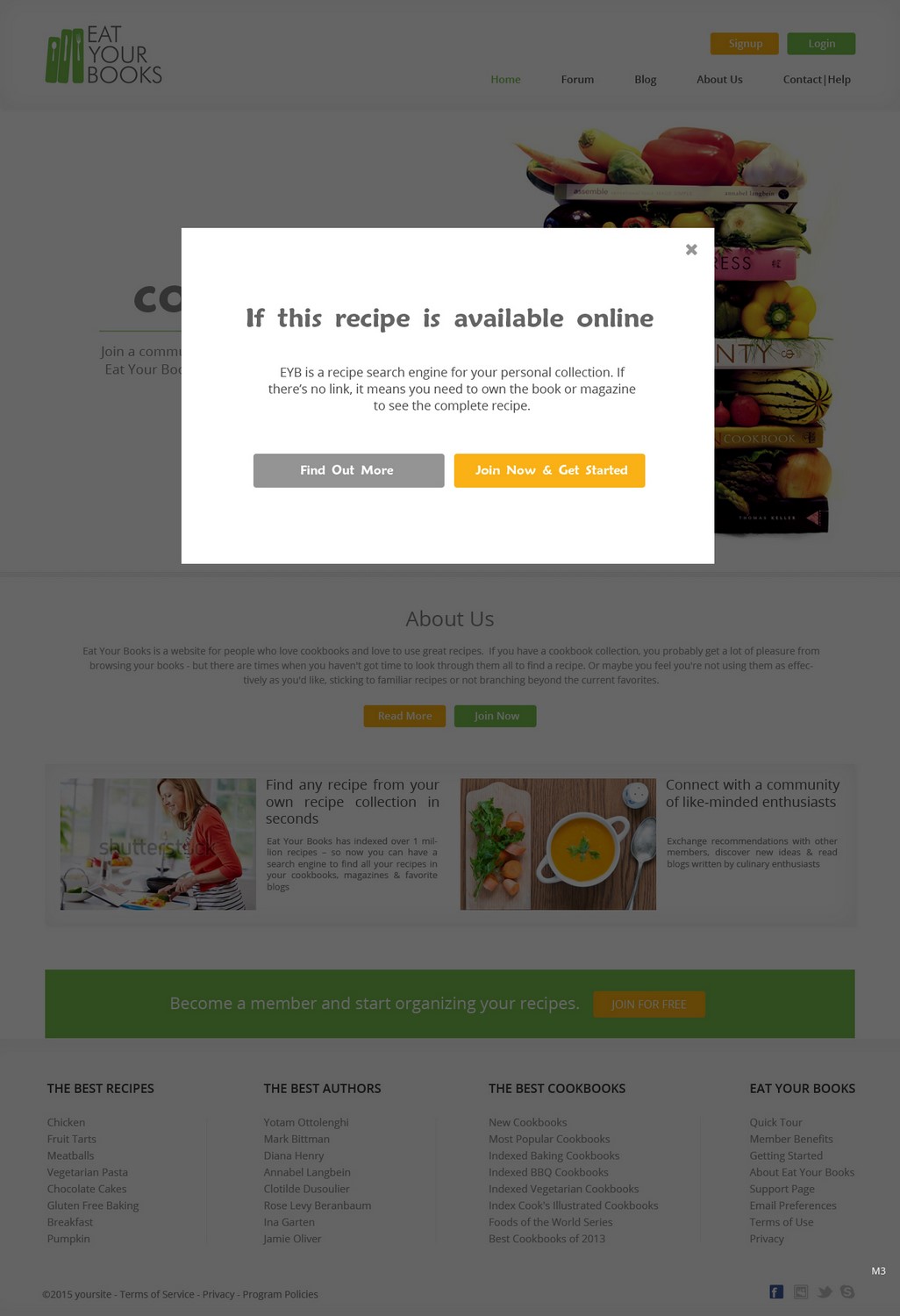Web Design par pb pour Eat Your Books LLC | Design #5528970