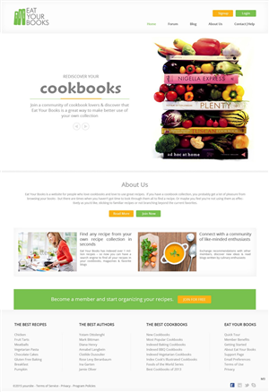 Web Design by pb for Eat Your Books LLC | Design: #5528981