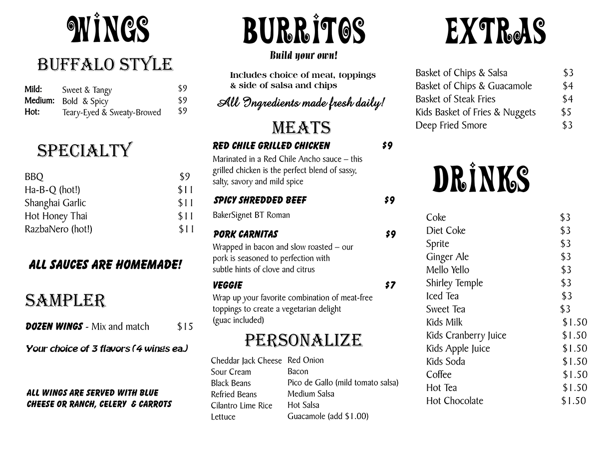 Menu Design by nirmani for this project | Design #5438788