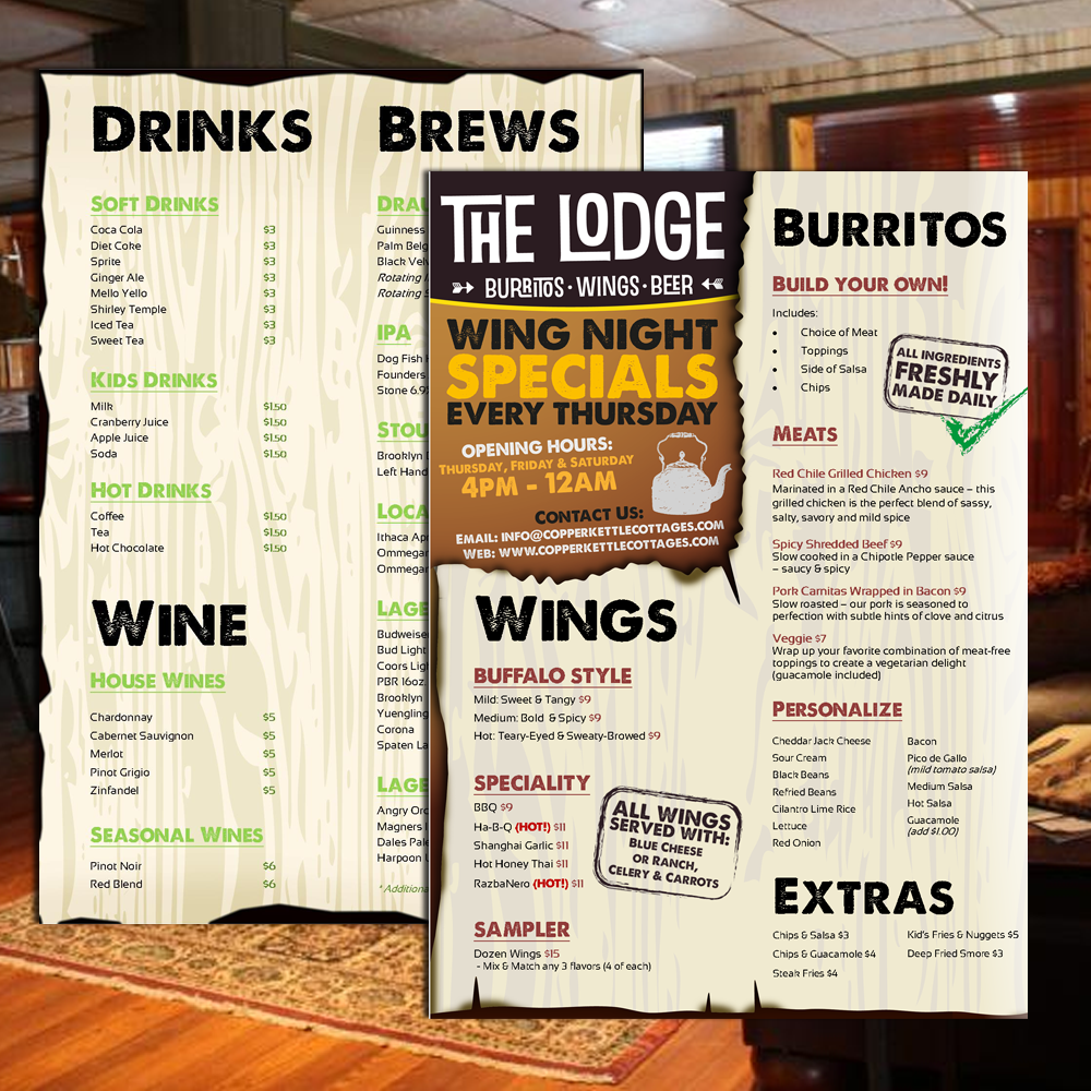 Menu Design by ADL Designs for this project | Design #5472674