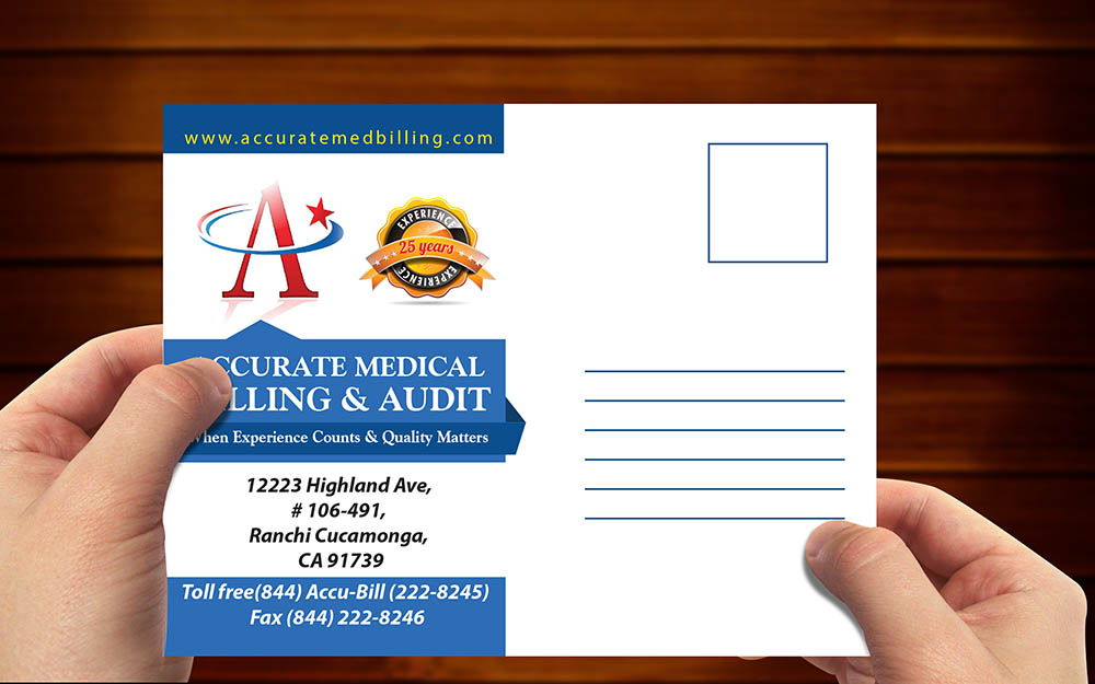 Postcard Design by Ushan sampath for Accurate Medical Biling and Audit | Design #5430969