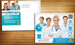 Postcard Design by alessandroevge for Accurate Medical Biling and Audit | Design: #5408759