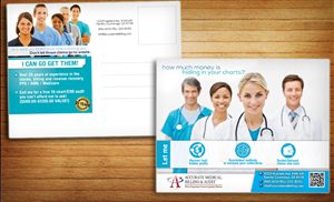Postcard Design by alessandroevge for Accurate Medical Biling and Audit | Design: #5408762