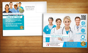 Postcard Design by alessandroevge for Accurate Medical Biling and Audit | Design #5431143