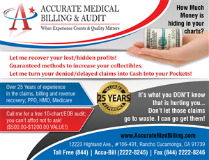 Postcard Design www.accuratemedbilling.com | Postkarten-Design von Akshar Shailesh