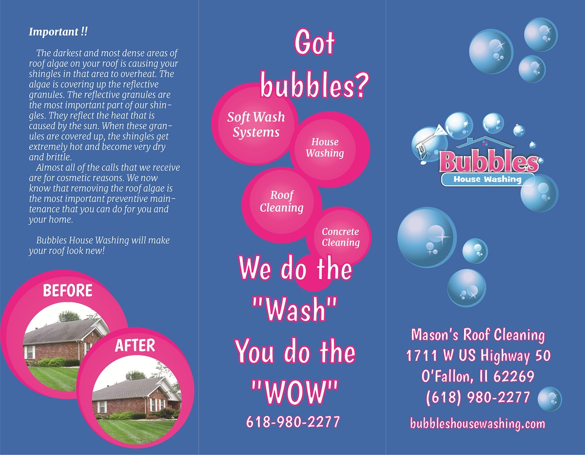 Broschüren-Design von Iwana Ioana für Bubbles House Washing | Design #5605683