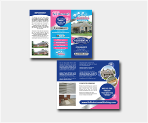 Broschüren-Design von mcoco für Bubbles House Washing | Design: #5629537