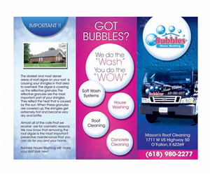 Broschüren-Design von KreativeDesk für Bubbles House Washing | Design: #5630836