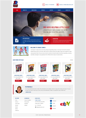 Web Design by pb for Cradic Comics and Collectibles | Design: #5419749