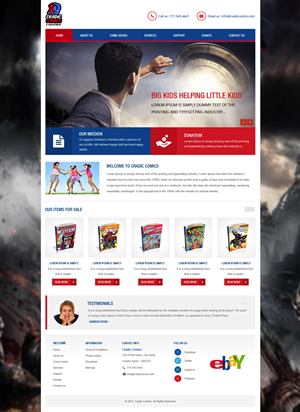 Web Design by pb for Cradic Comics and Collectibles | Design: #5419756