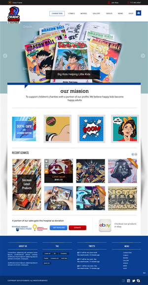 Web Design by pb for Cradic Comics and Collectibles | Design: #5419762