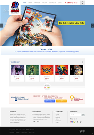 Web-Design von pb für Cradic Comics and Collectibles | Design: #5419775