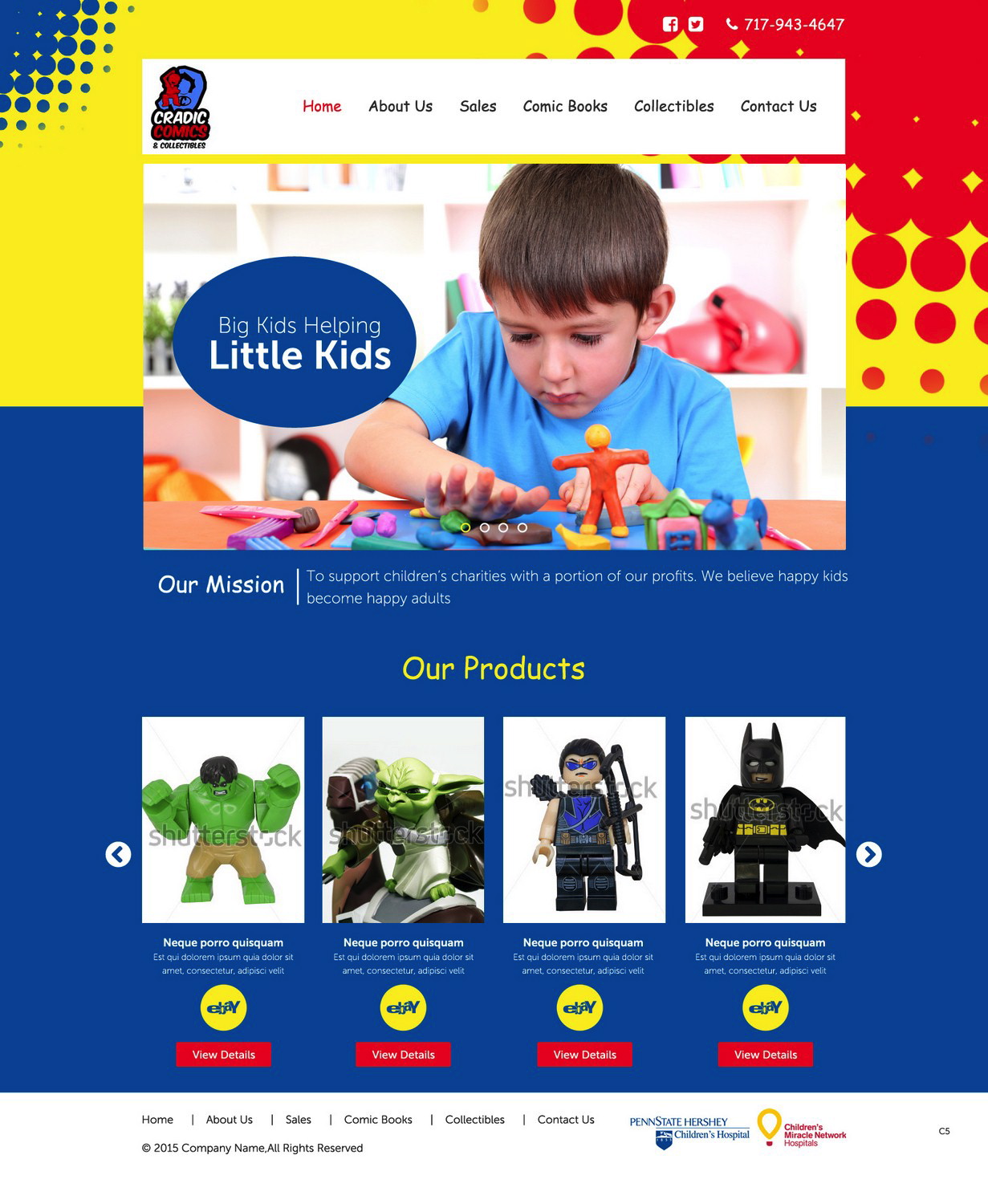 Web-Design von pb für Cradic Comics and Collectibles | Design #5425450