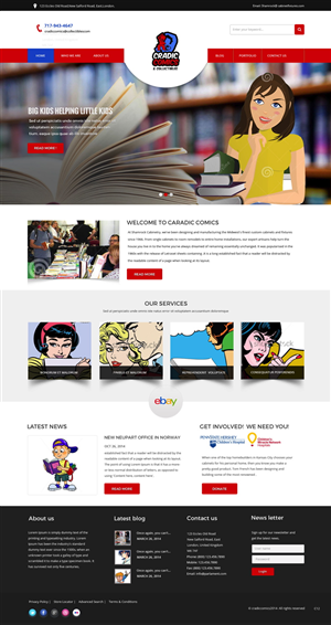 Web-Design von pb für Cradic Comics and Collectibles | Design: #5425458