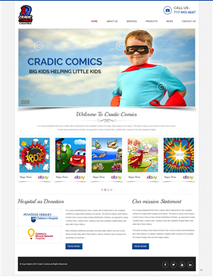 Web-Design von pb für Cradic Comics and Collectibles | Design: #5425467