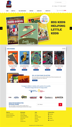 Web-Design von pb für Cradic Comics and Collectibles | Design: #5425473