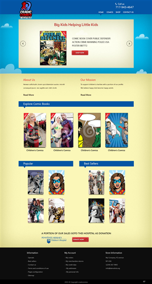 Web-Design von pb für Cradic Comics and Collectibles | Design: #5425475