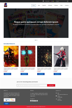 Web-Design von pb für Cradic Comics and Collectibles | Design: #5425478