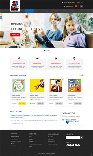 Web-Design von pb für Cradic Comics and Collectibles | Design: #5425480