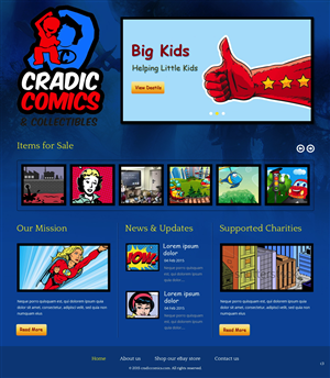 Web-Design von pb für Cradic Comics and Collectibles | Design: #5427720