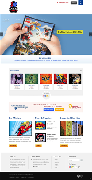 Web-Design von pb für Cradic Comics and Collectibles | Design: #5427723
