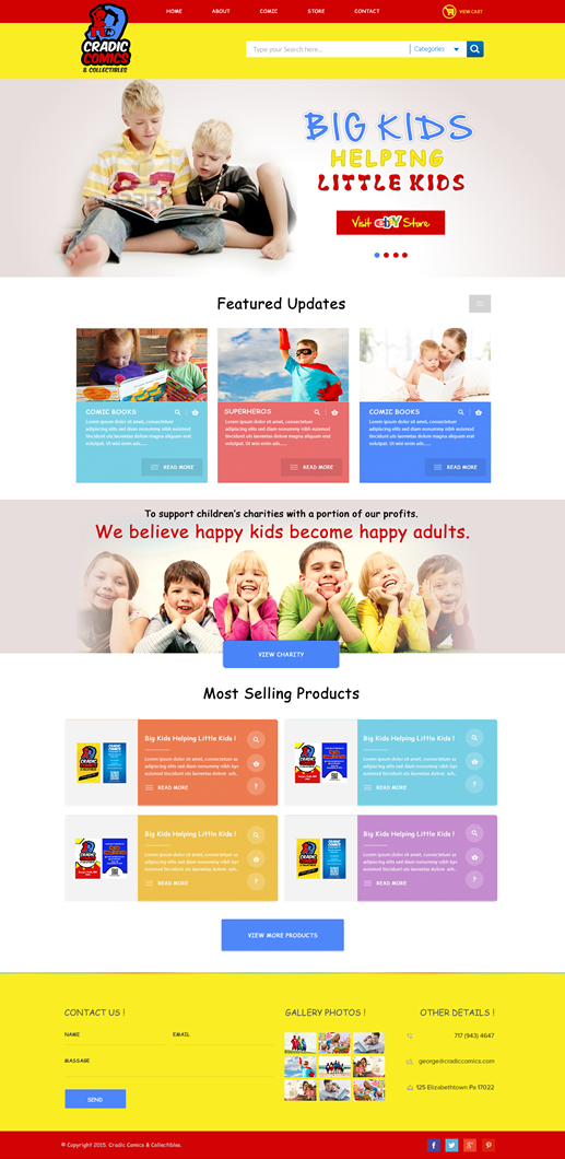 Web Design by Behriatech for Cradic Comics and Collectibles | Design #5432267