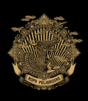 T-Shirt Design - Dangerous Clothes - Something bizarre and a bit scary. Ropa Peligrosas.  | Diseño Con Ilustración por SangBlater