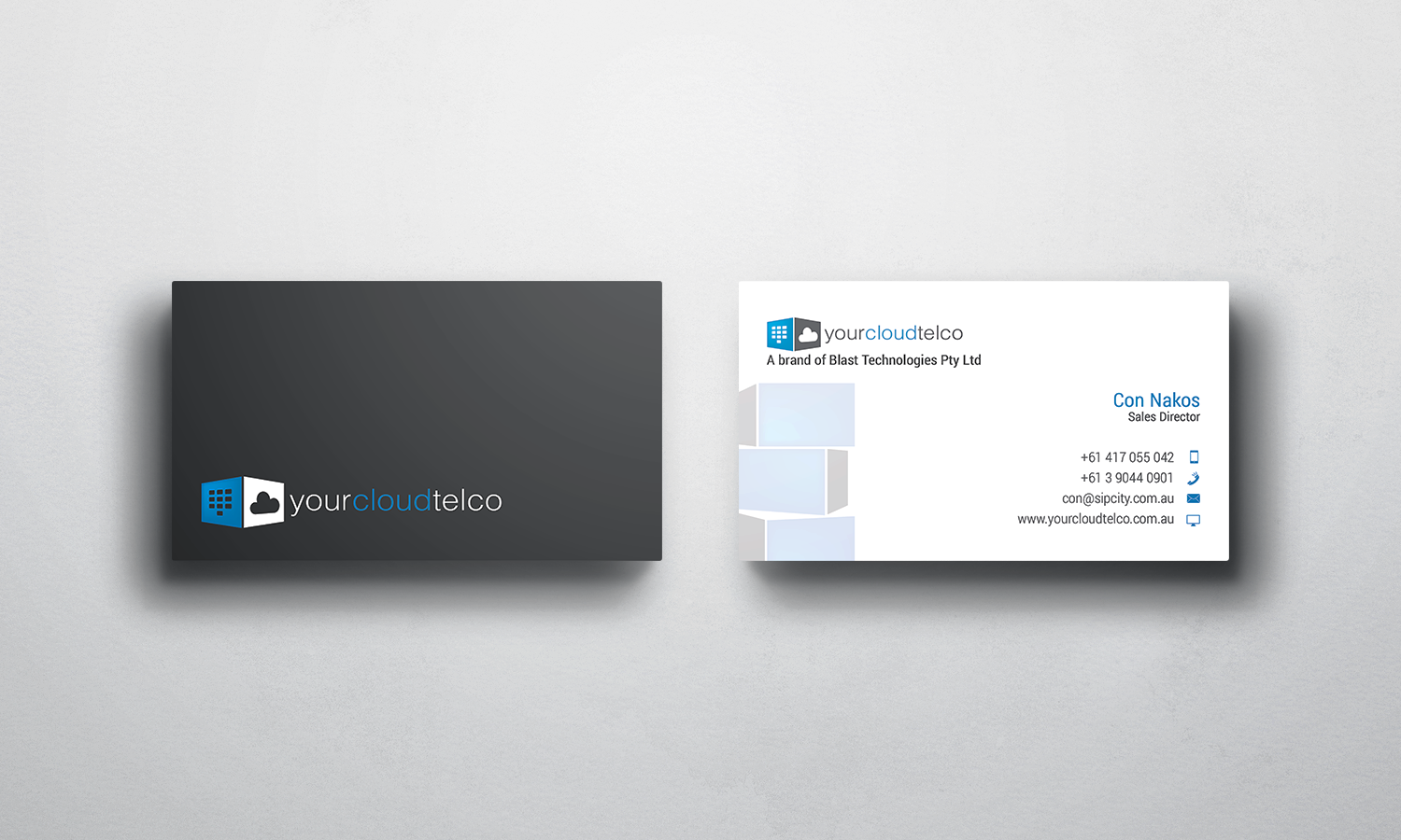 Visitenkarten-Design von Sajin für Blast Technologies Pty Limited | Design #5445499