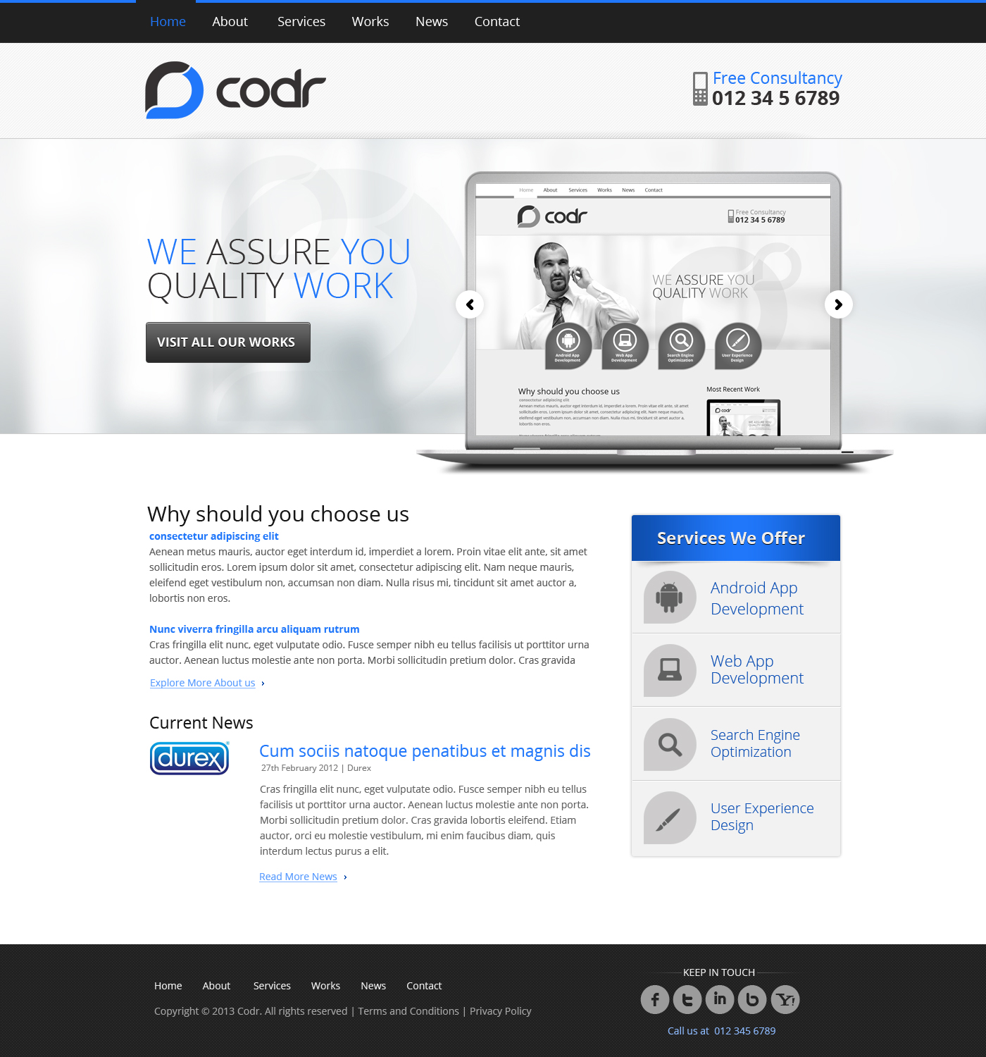 Diseño Web por SJ para Codr Software | Diseño #1510780