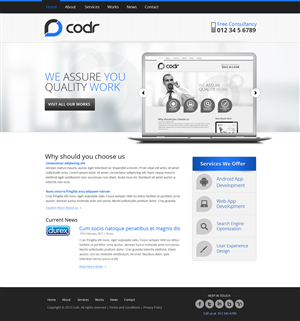Web Design par SJ pour Codr Software | Design : #1510780