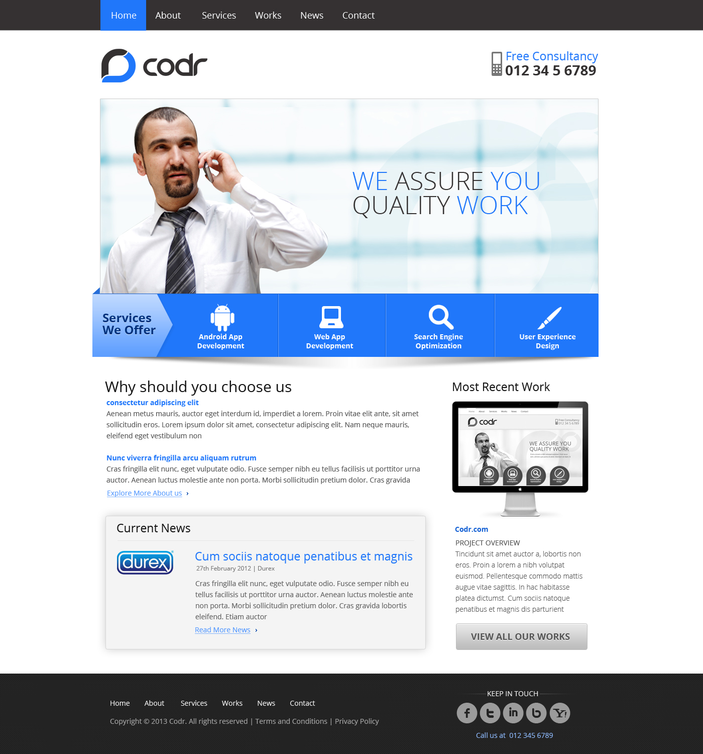Diseño Web por SJ para Codr Software | Diseño #1511024