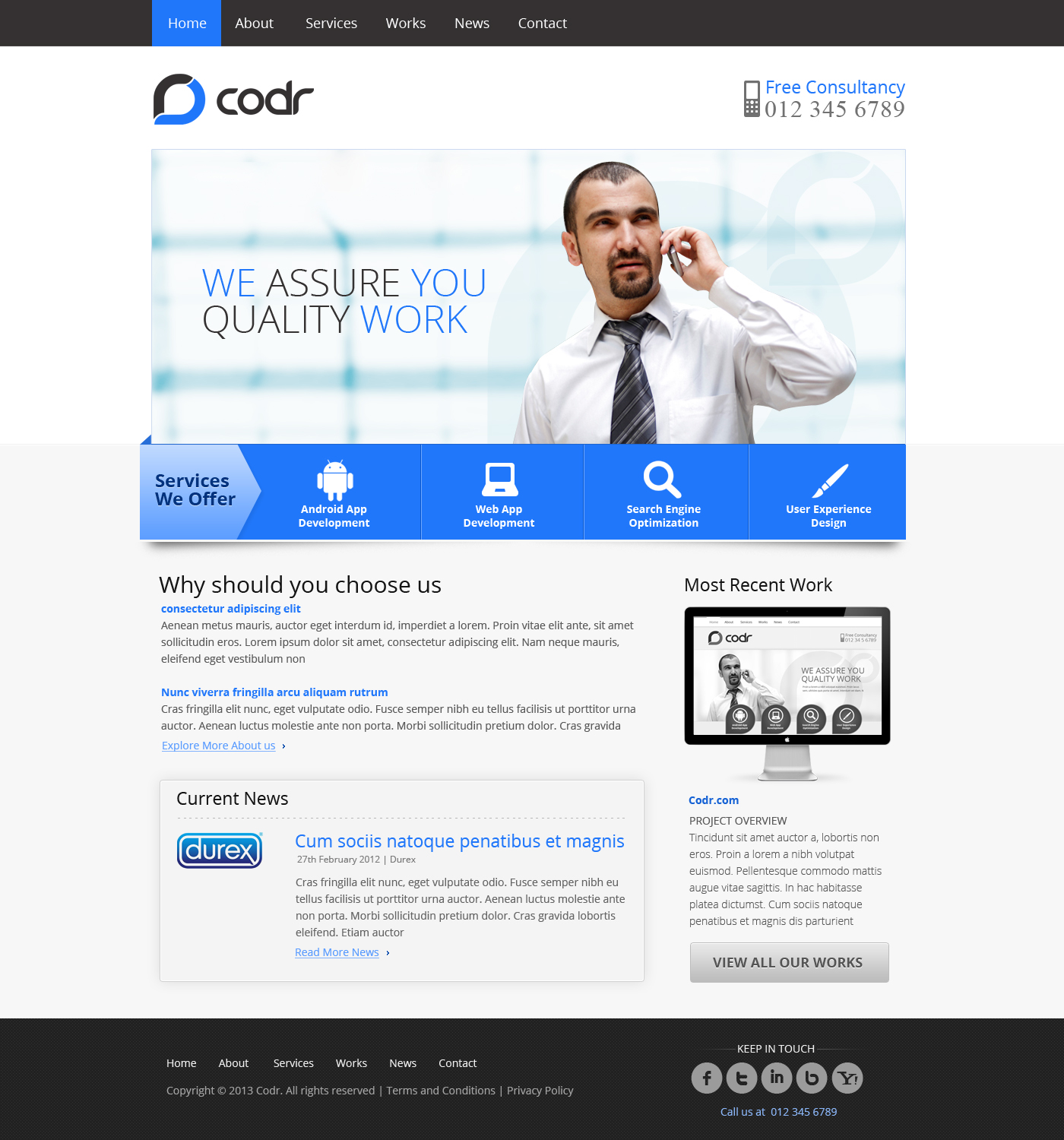 Web Design by SJ for Codr Software | Design #1520506
