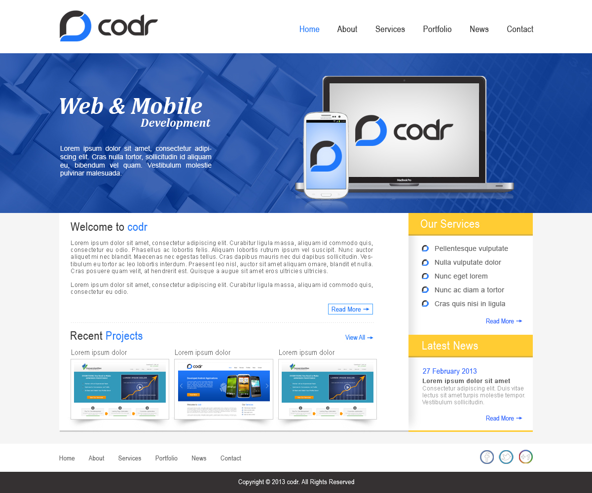 Diseño Web por Desire Design Solutions para Codr Software | Diseño #1531137