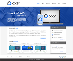 Web Design par Desire Design Solutions pour Codr Software | Design : #1531138