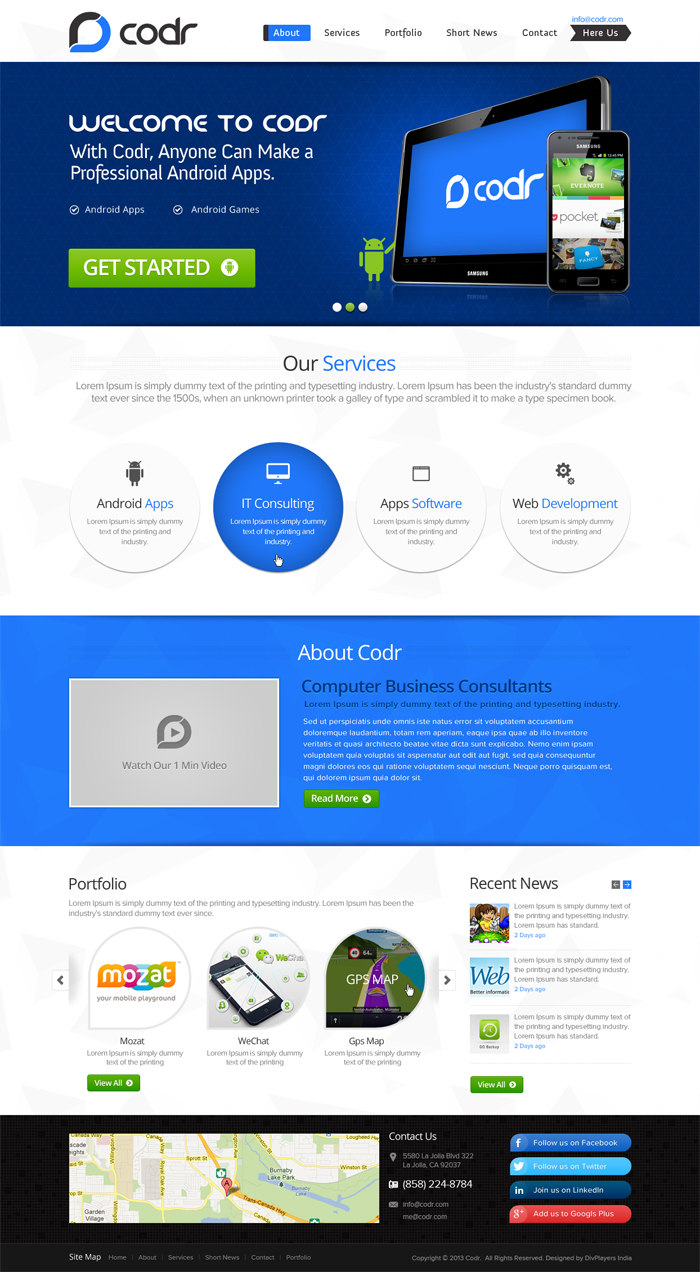 Web Design by the-lion-king for Codr Software | Design #1601774