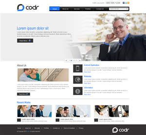 Web Design by designmaster123 for Codr Software | Design #1514521