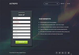 Web Design par pb pour Astrepo | Design : #5442974