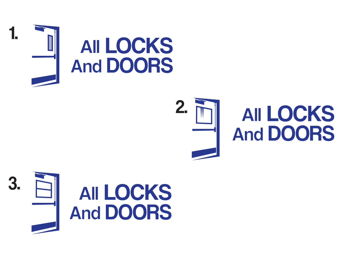 Logo Design by dunjki for All Locks and Doors | Design #5444204