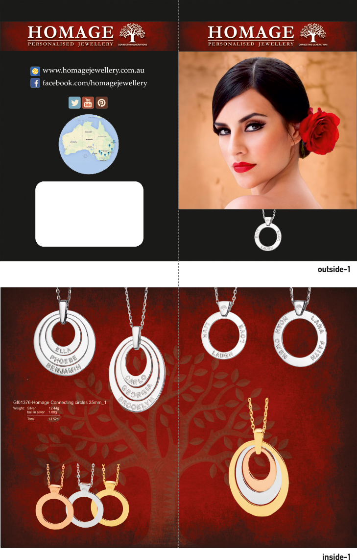 Brochure Design by Design Addict for Homage Jewellery Pty Ltd | Design #5609653