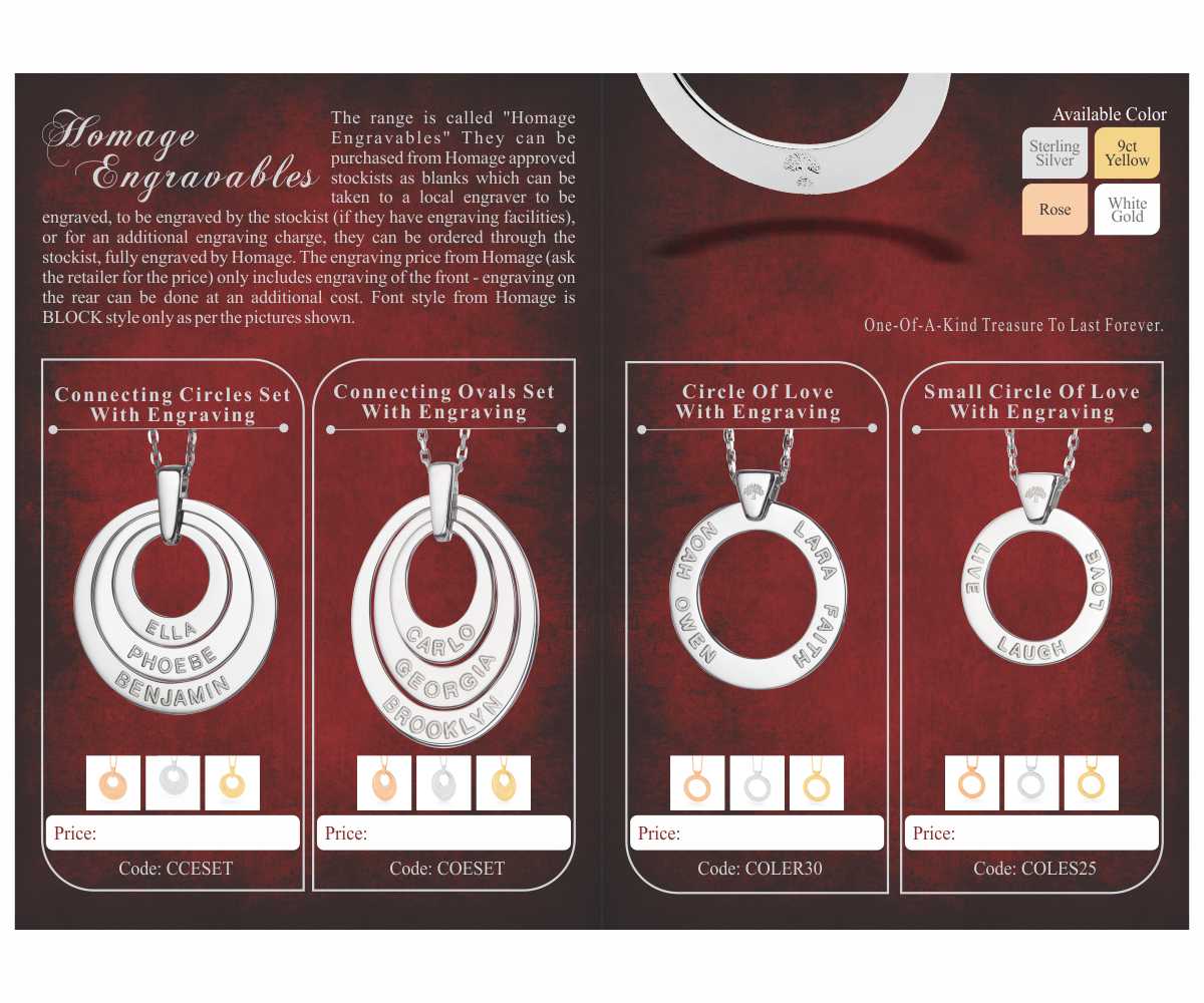 Broschüren-Design von Cut and Glue für Homage Jewellery Pty Ltd | Design #5600480