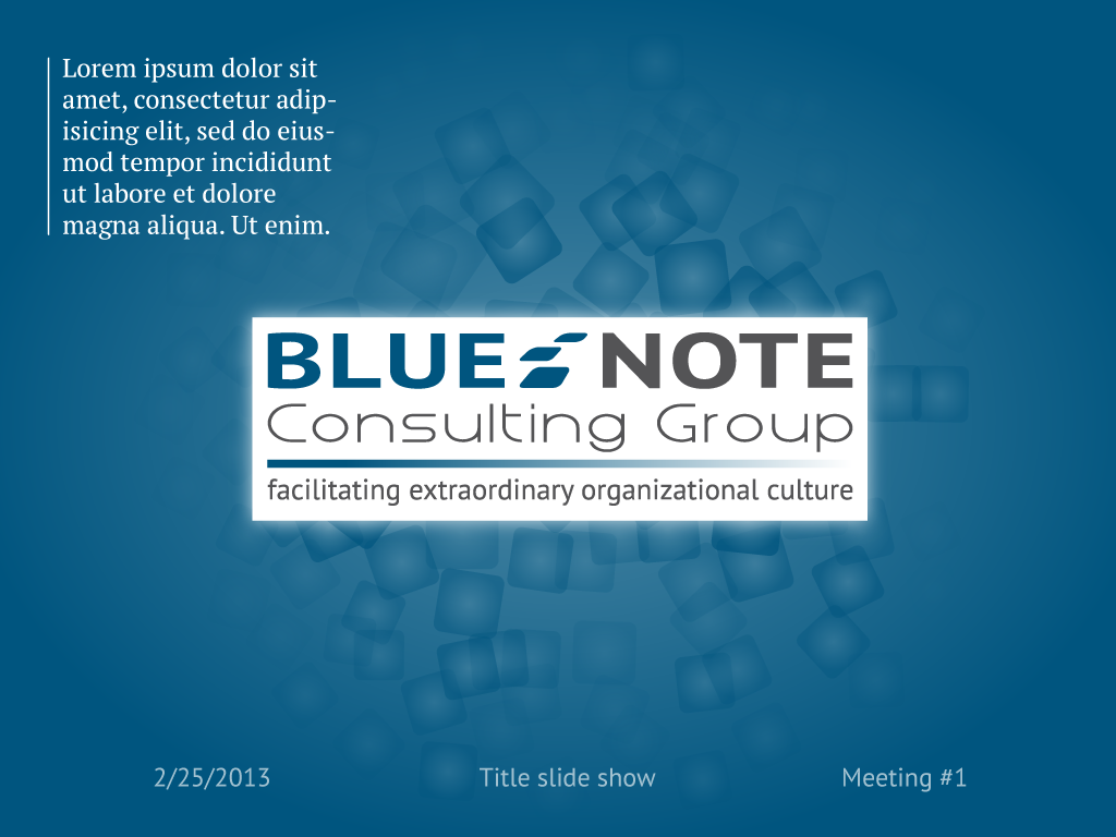 Diseño de PowerPoint por CoolDesign para Blue Note Consulting Group | Diseño #1509283