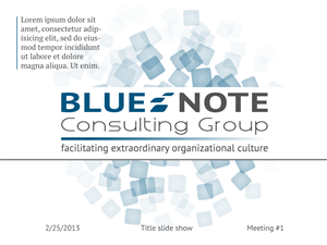 PowerPoint Design by CoolDesign for Blue Note Consulting Group | Design: #1509286