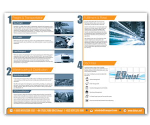 A new fresh and flat D&D Logistics Brochure Design A4 - 4 pages | Brochure Design by Andrew1965