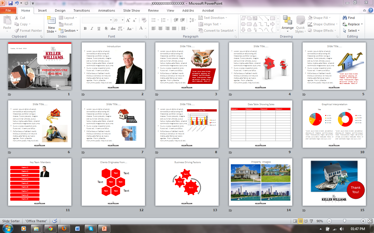 Bold Modern Powerpoint Design For Keller Williams Realty The Market Place By Alss444 Design Keller Williams Powerpoint Template