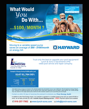 Postcard Designs - Hayward and Pentair | Postcard Design by NatPearlDesigns