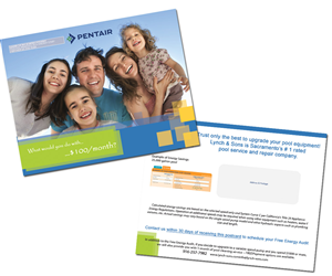 Postcard Designs - Hayward and Pentair | Postcard Design by Hania.tarabishy