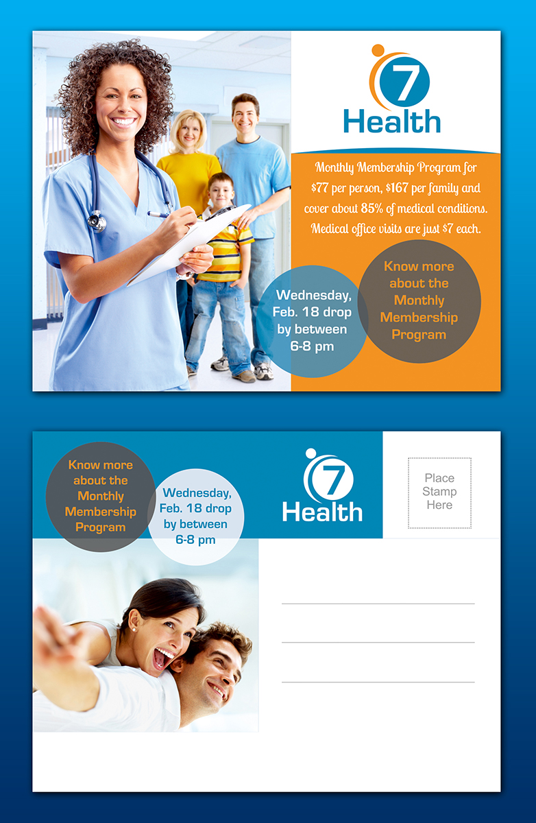Postcard Design by ALSADESIGN for 7 Health | Design #5449163