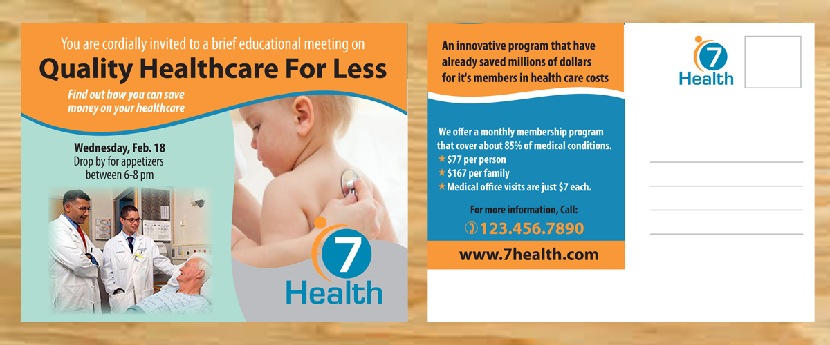 Postcard Design by Venus L. Penaflor for 7 Health | Design #5436079